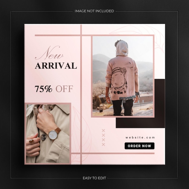 Stylish Fashion sale social media post and Instagram banner template