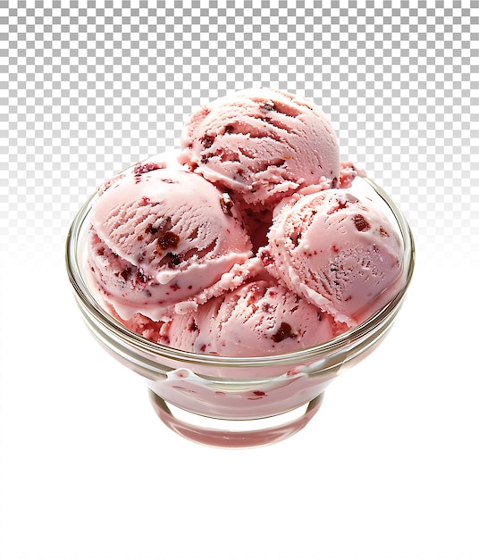 Stylish Isolated Ice Cream in Glass Bowl Cut Outs High Quality Images