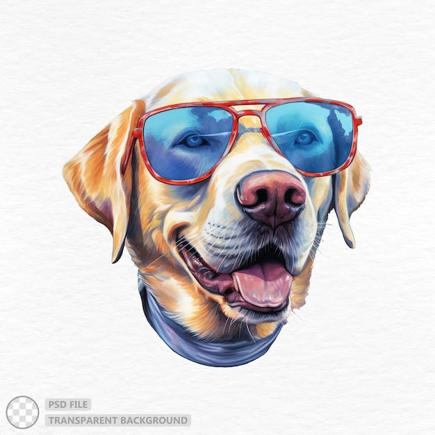 Stylish Labrador Retriever With Glasses