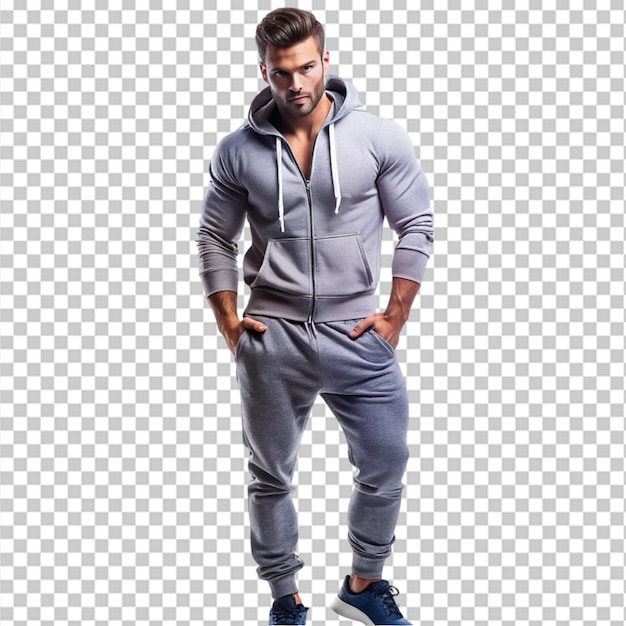 PSD stylish man in hoodie