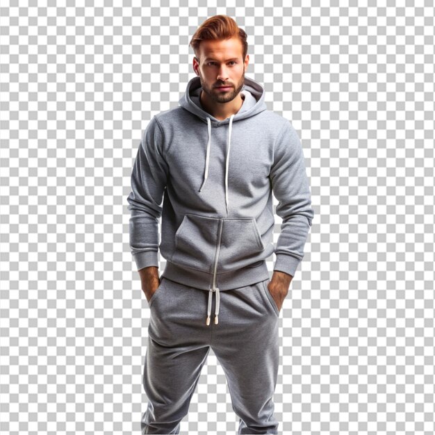 Stylish man in hoodie