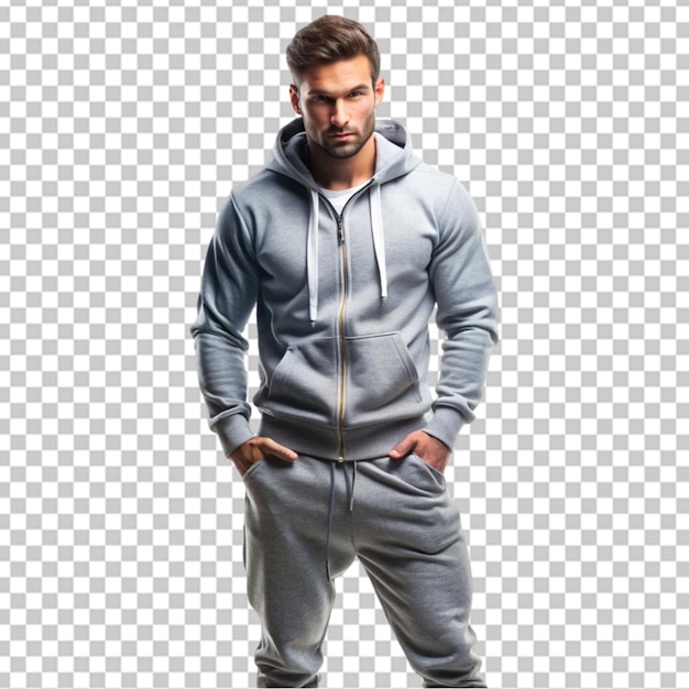 Stylish man in hoodie