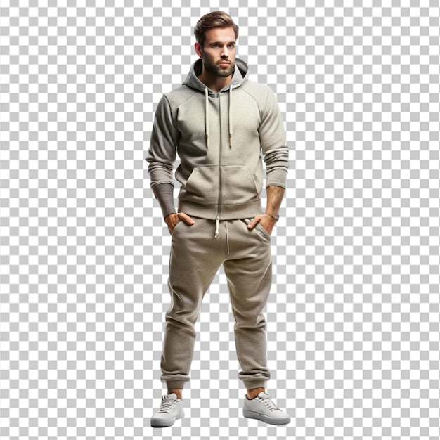 Stylish man in hoodie