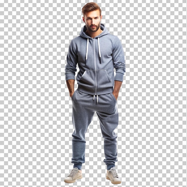 Stylish man in hoodie