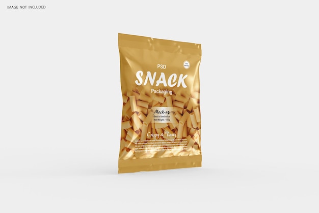 PSD stylish pasta snack bag mockup