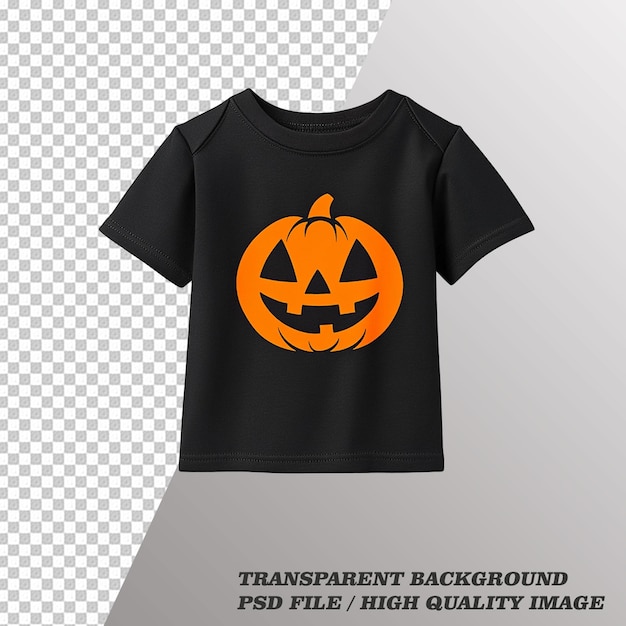 Stylish Pumpkin Shirt On Transparent Background PSD File