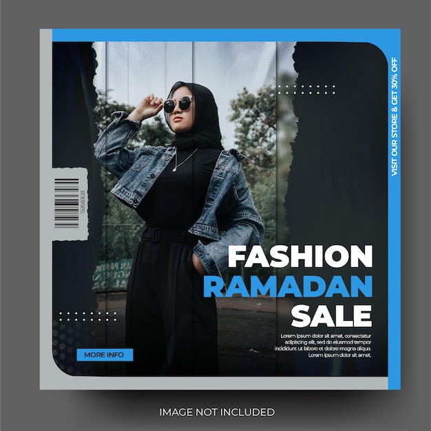 Stylish ramadan fashion sale eid alfitr poster banner