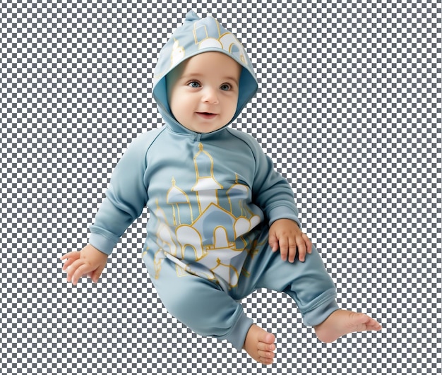 Stylish Ramadan Themed Onesie for Babies isolated on transparent background