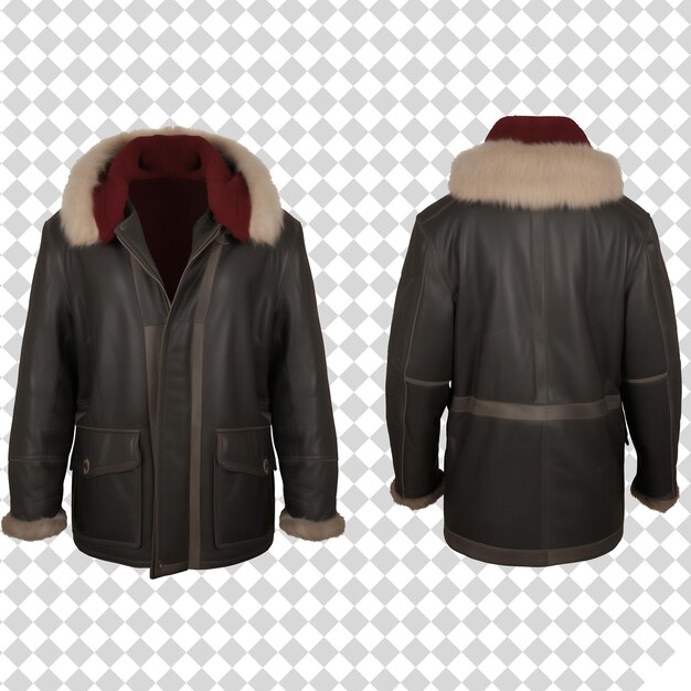 Stylish winter jacket Isolated on transparent background PSD file format