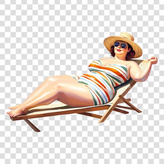 PSD stylish woman relaxing beachside