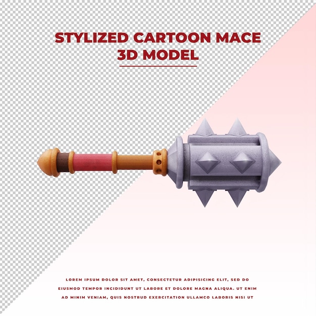 Stylized cartoon mace