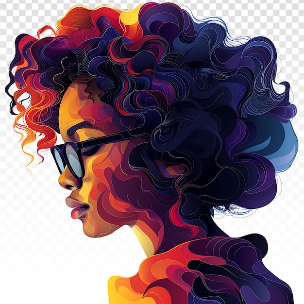 PSD stylized social media icon of a black student