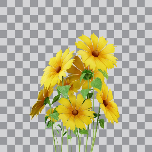 Stylized yellow flowers