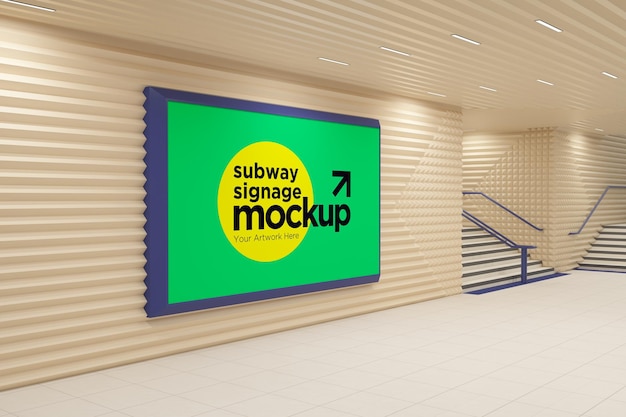 Subway Horizontal Signage Mockup Billboard Mock up