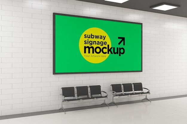 Subway Horizontal Signage Mockup Billboard Mock up