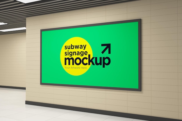 Subway Horizontal Signage Mockup Billboard Mock up