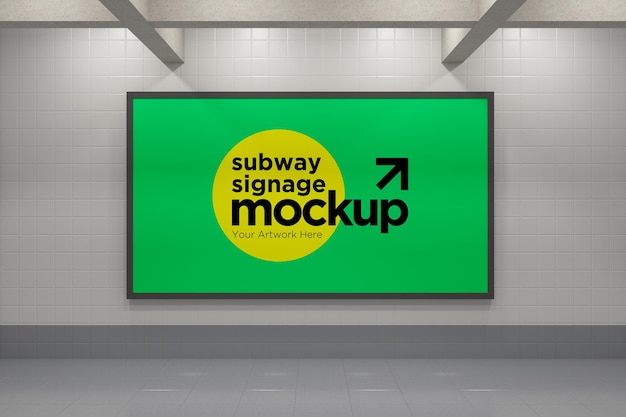 Subway Horizontal Signage Mockup Billboard Mock up