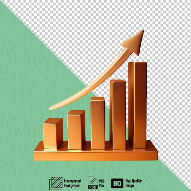 Success Bar Chart Symbol isolated on transpatent background