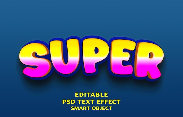 Suepr 3d text effect design