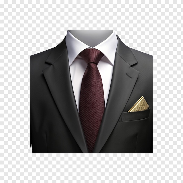 PSD a suit with a pocket and a tie on it