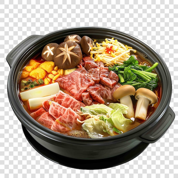 Sukiyaki asian concepton transparent background