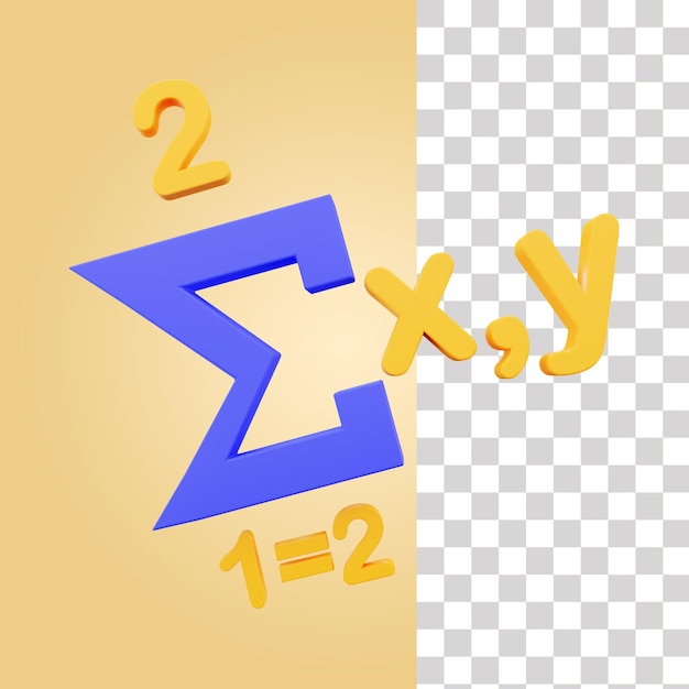 Summation formula 3d icon