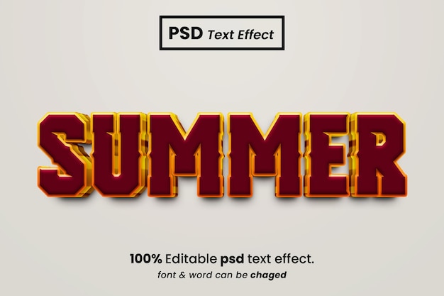 Summer 3D Editable Text Effect