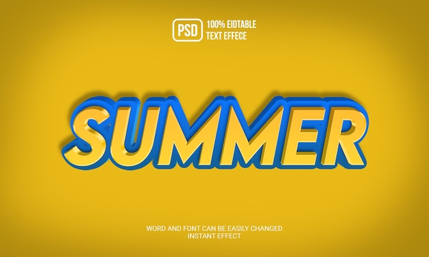 Summer 3D editable text style