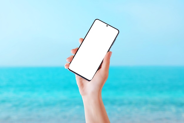 Summer beach travel phone