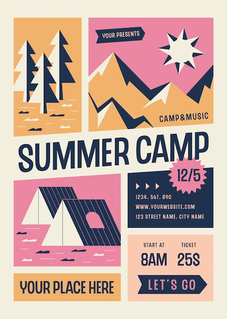 PSD summer camp template