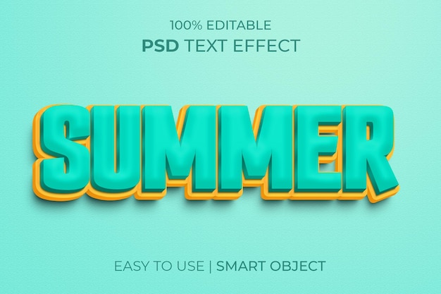 summer editable text effect