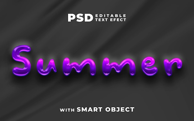 summer editable text effect