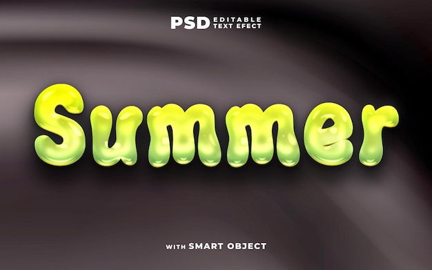 summer editable text effect