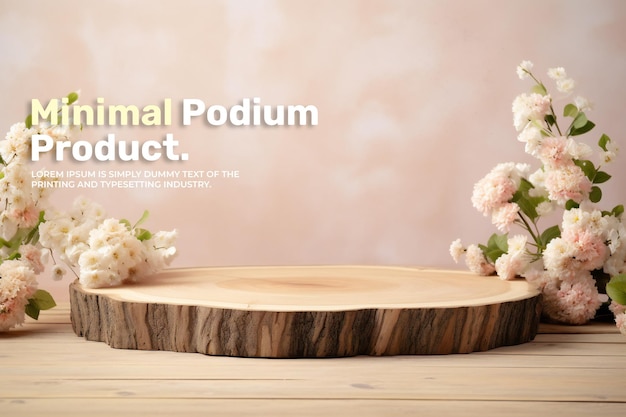 summer elegant and natural podium stage product display mockup for show product presentation