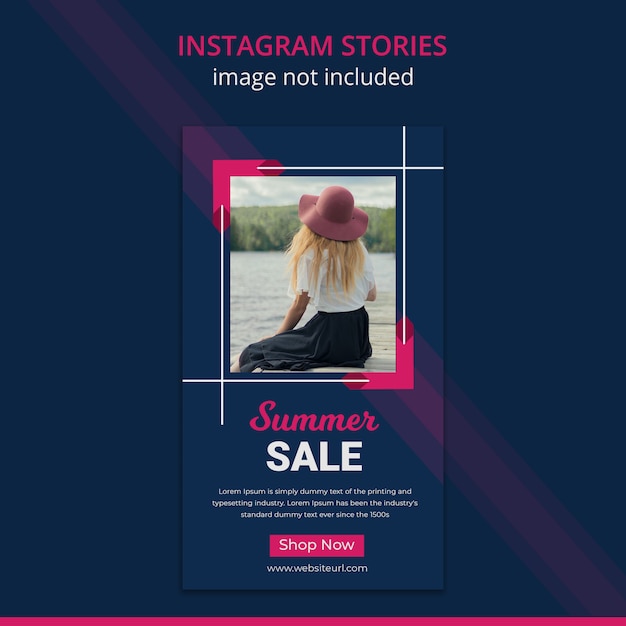 PSD summer fashion instagram stories