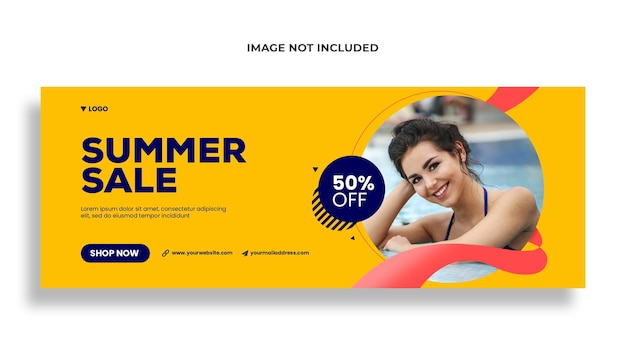 Summer fashion sale facebook cover template