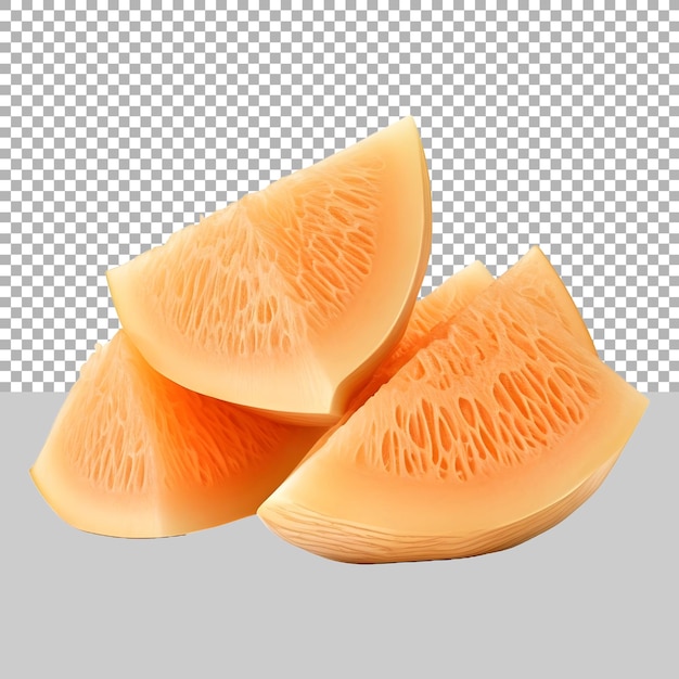 Summer Fruit Honeydew on Transparent background Ai Generated