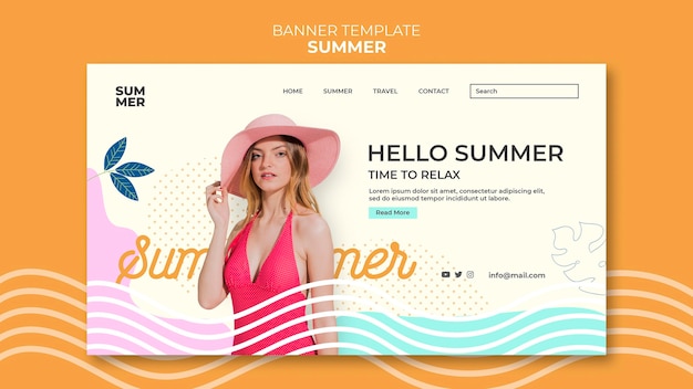 Summer landing page template