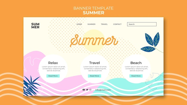 Summer landing page template