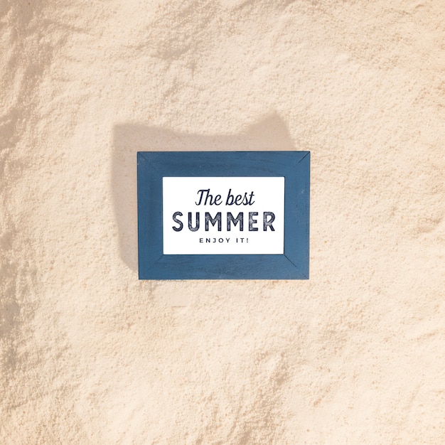 Summer mockup with marine elements