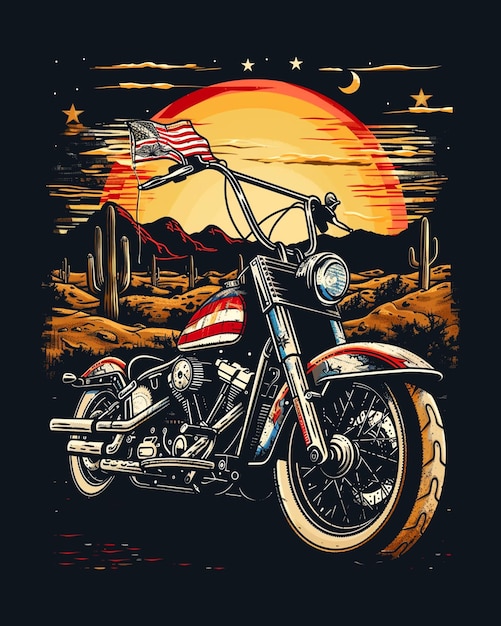 summer motorcycle t shirt design