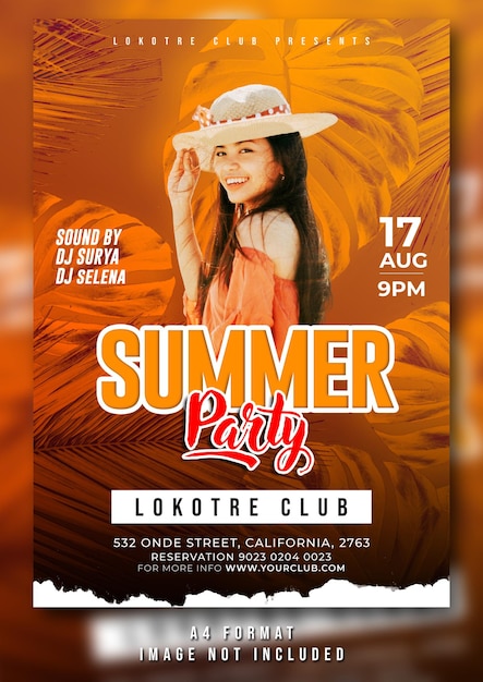 summer party poster template