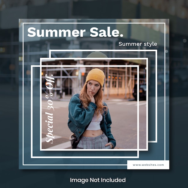 Summer sale banner template