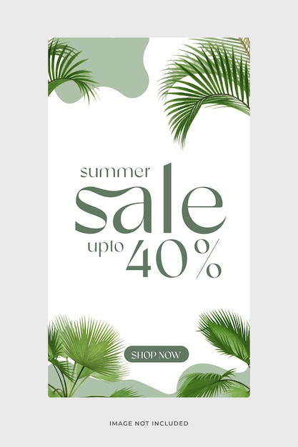 PSD summer sale instagram template psd