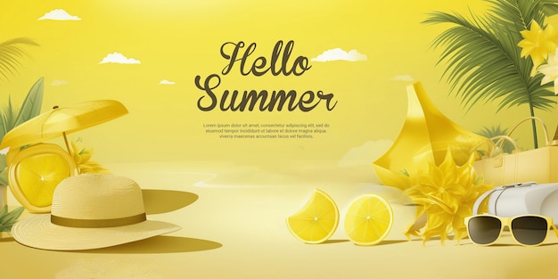 Summer sale orange Color Social Media Banner Background