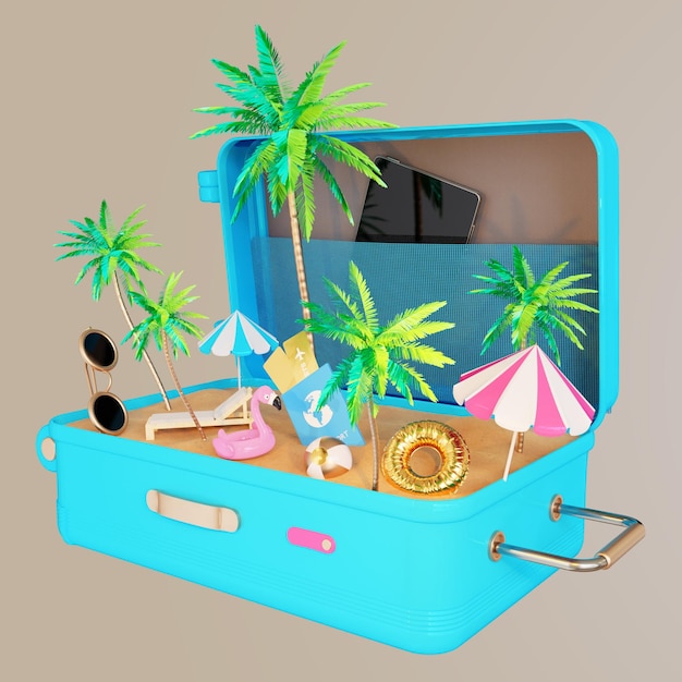 summer sale palms flamingo sand beach ocean ice cream