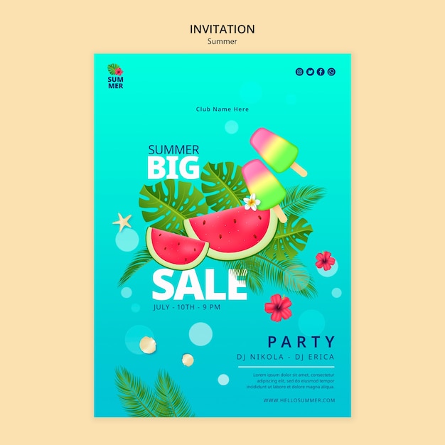 Summer sale template design