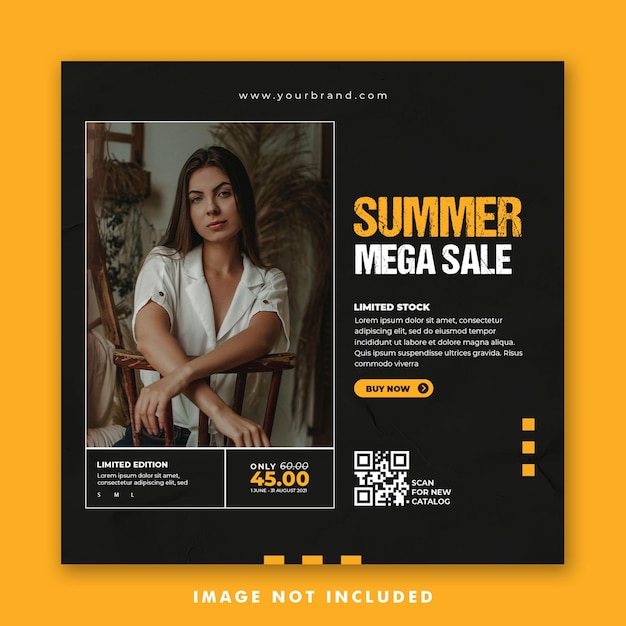 Summer Social Media Post Template For Fashion