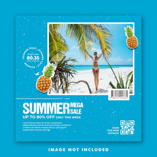 Summer Social Media Post Template For Fashion