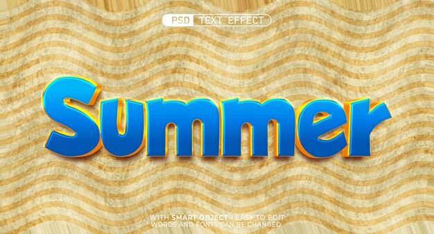 PSD summer text effect